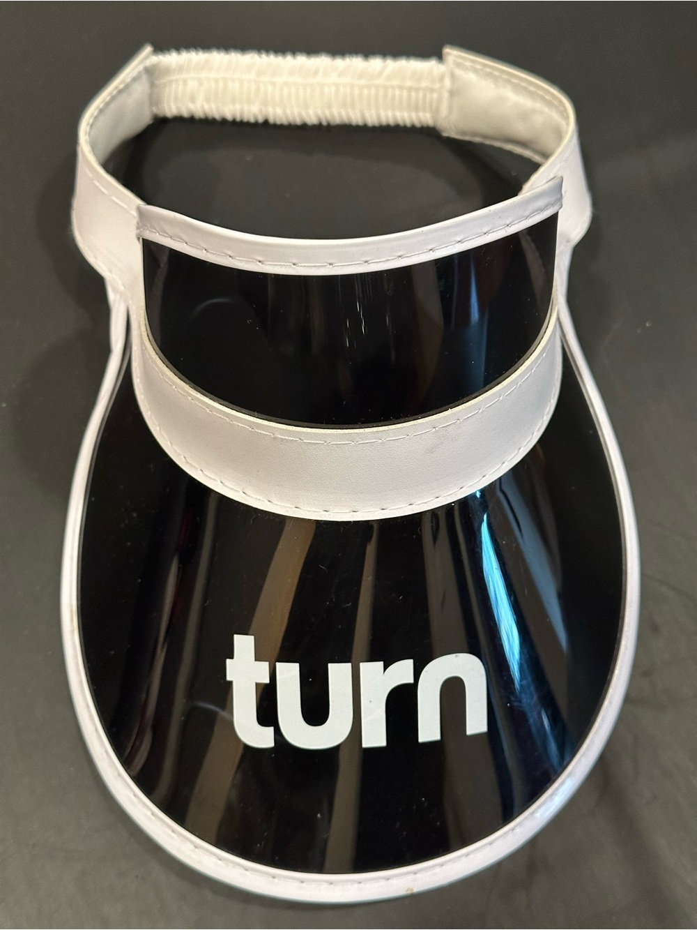TURN Black and White Vinyl Visor